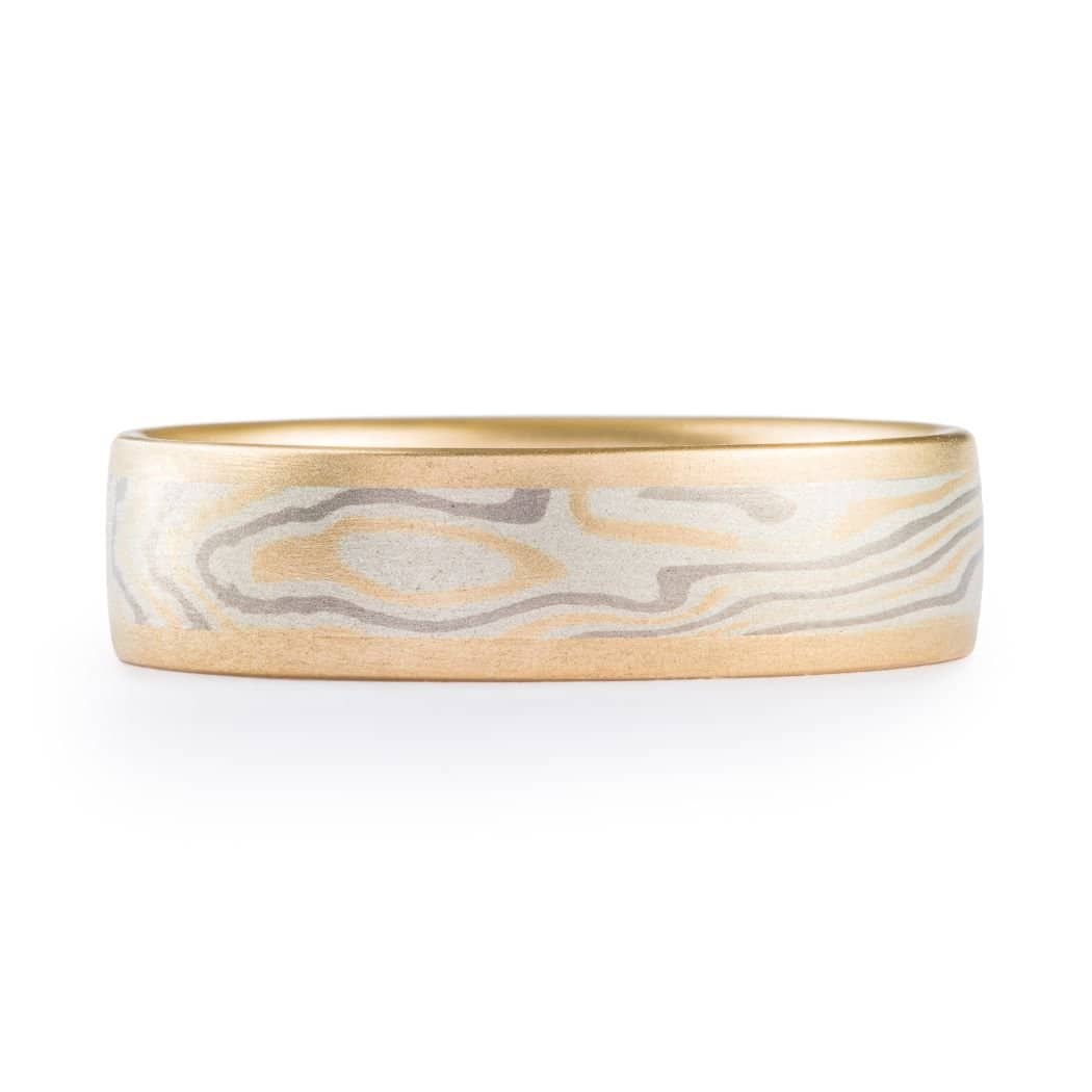 Gold Edged Mokume Gane Ring