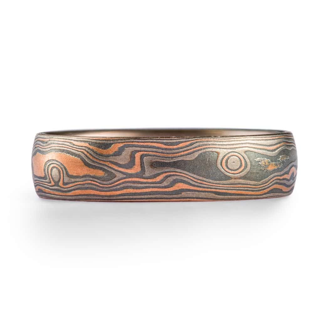 Timber Woodgrain Finely Mokume Ring - Image 2