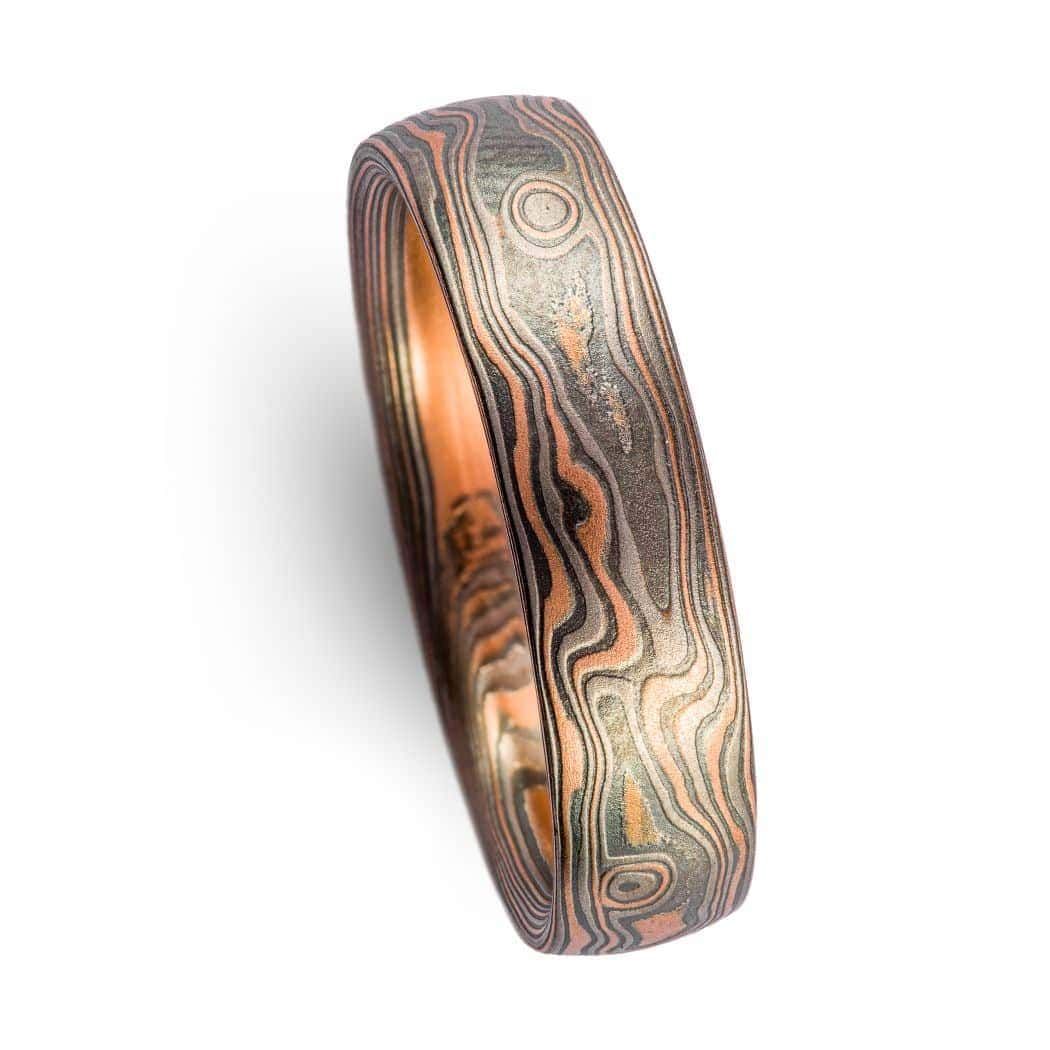 Timber Woodgrain Finely Mokume Ring - Image 4