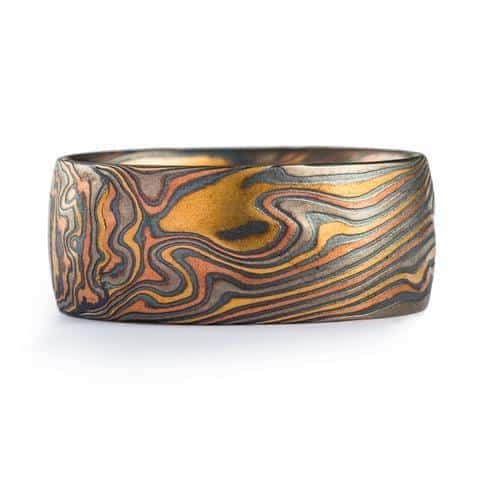 Bold Wide Mokume Gane Ring - Image 2