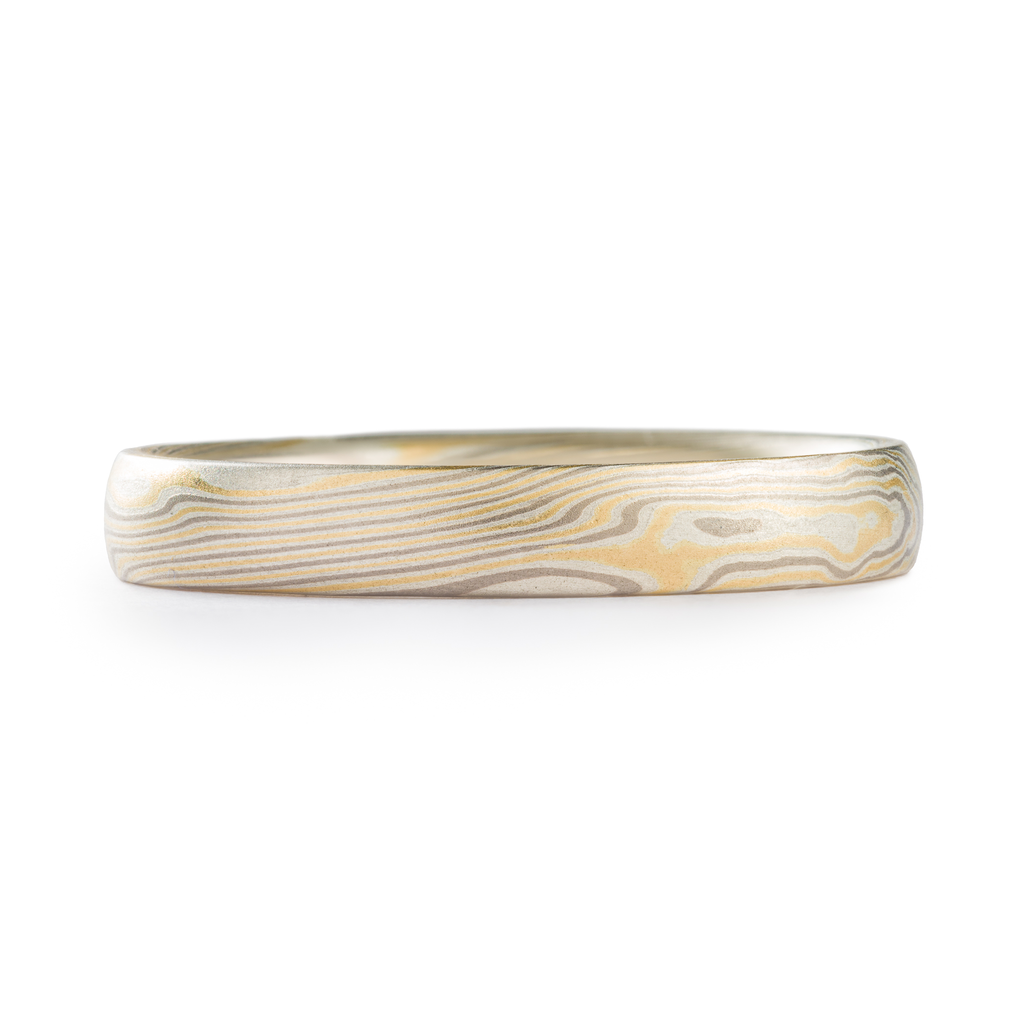mokume gane mens ring or womens ring in precious metal