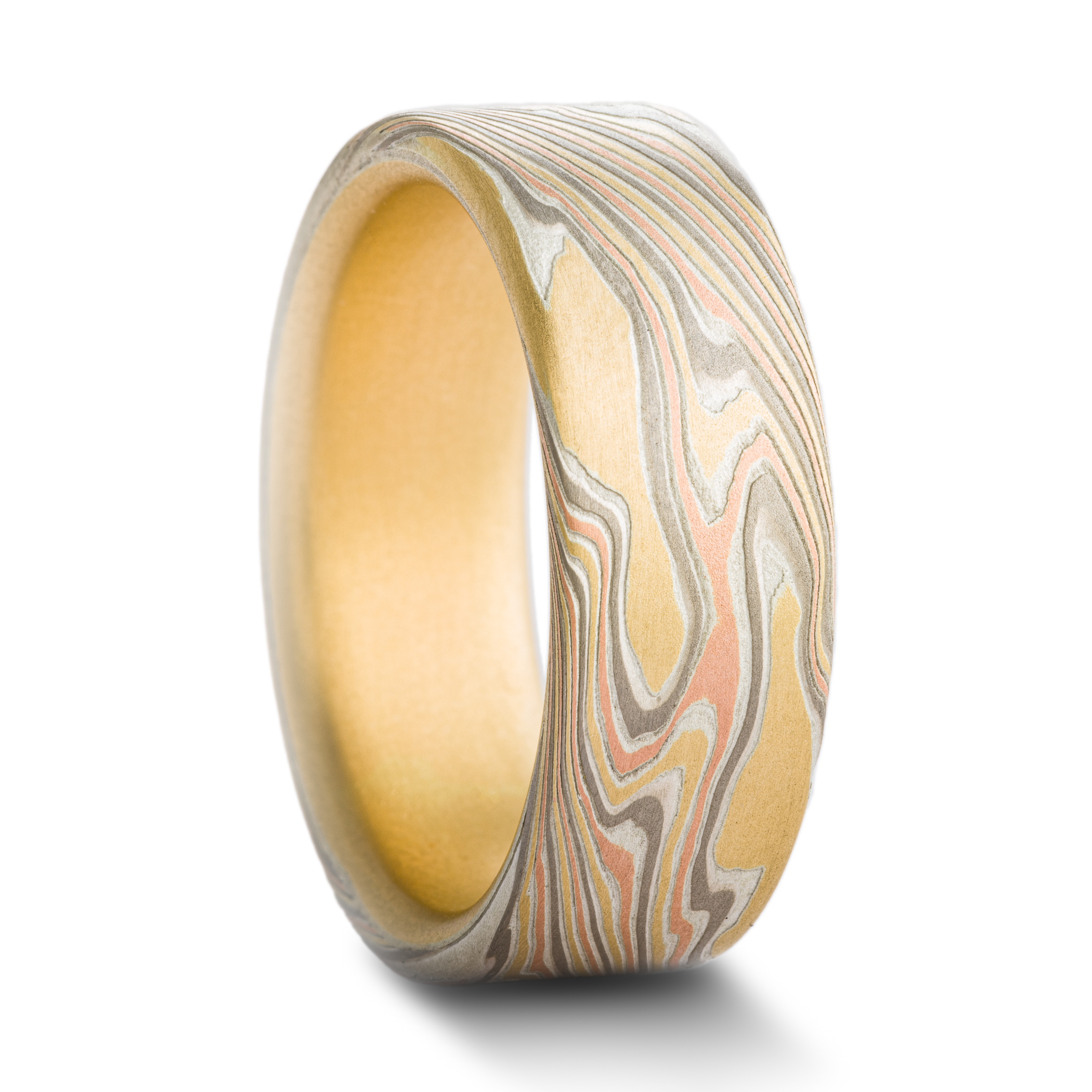 Sophisticated Mokume Band Twist Pattern - Image 4