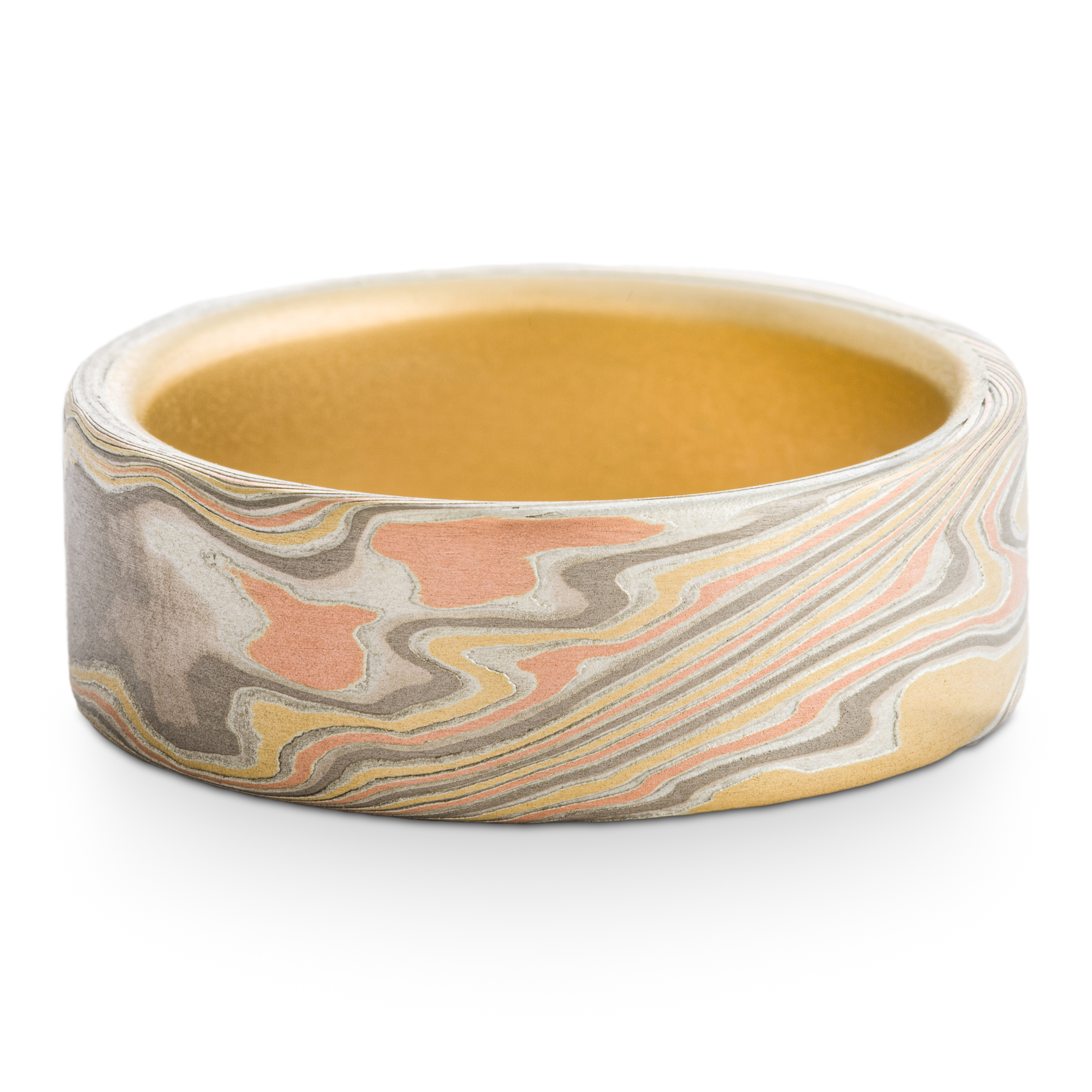 Sophisticated Mokume Band Twist Pattern - Image 2